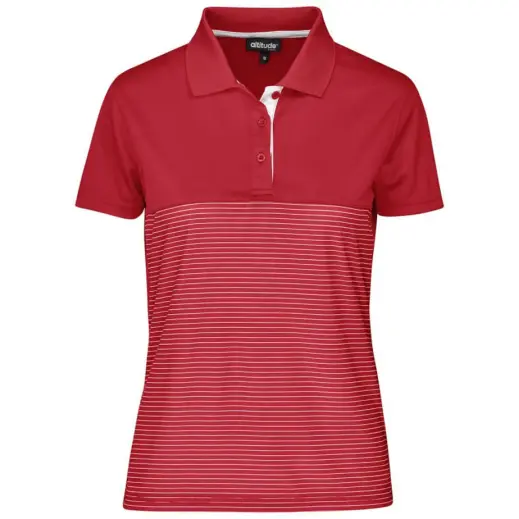 Ladies Maestro Golf Shirt Red Front